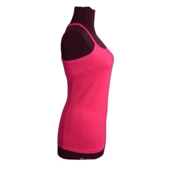 Under Armour Size S Tank Top HeatGear Racerback Pink Shelf Bra Athletic Stretchy - Picture 4 of 14